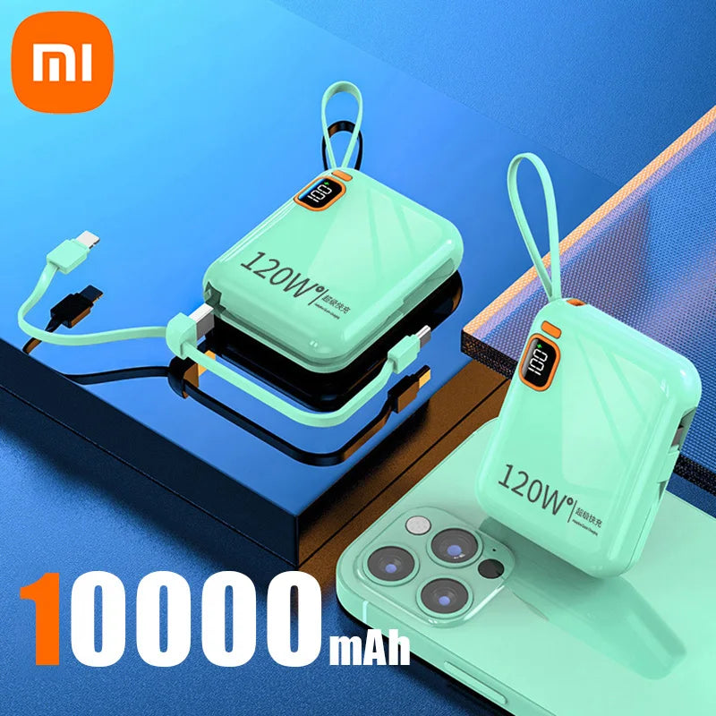 Xiaomi 120W 50000Mah Portable Power Bank High Capacity Cable Two-Way Fast Charging Mini Powerbank for Iphone Samsung ﻿New