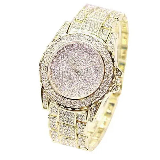 2022 Watch for Women Fashion Rhineston Women Watch Luxury round Quartz Watch Women'S Wristwatch Shinny Crystal Watch Reloj Mujer