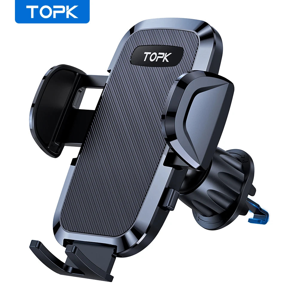 TOPK D36-G  Car Phone Holder with Hook Clip Air Vent Car Mount 360° Rotation  Mobile Phone Mount for Cellphone