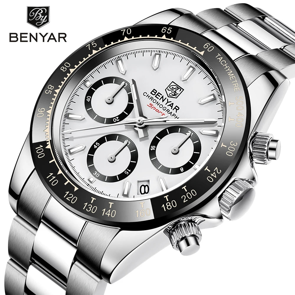 2021 New Men Quartz Wristwatches Chronograph Men Watch 30M Diving Watch Business Automatic Watch for Men Montre Homme