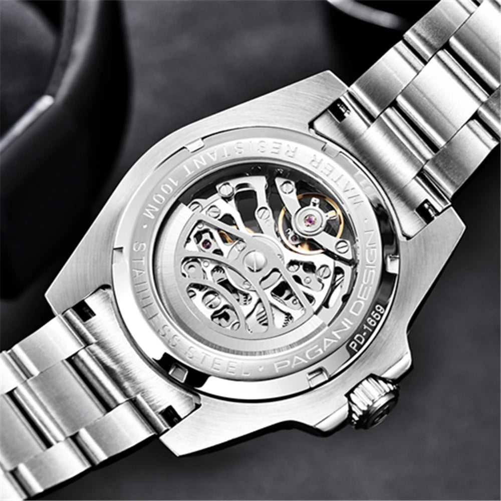 Skeleto Mechanical Wristwatche Luxury Brand Fashion Automatic Watch Men Sapphire Glass Clock Watch Original PD1659