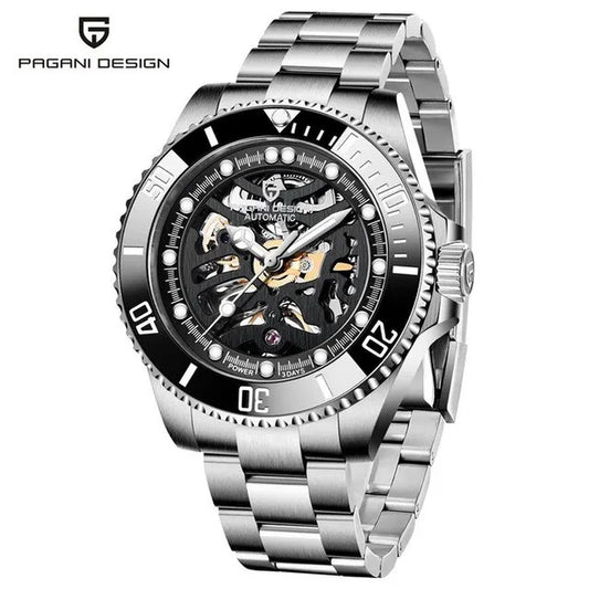 Stainless Steel Waterproof Mechanical Watch Top Brand Sapphire Glass Automatic Watch Luxury Business Men Watch