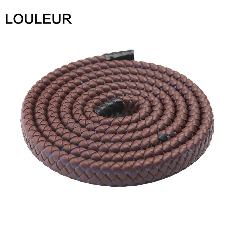 1M 12X6Mm Braided Leather Rope Punk Braided Leather Cord Flat Braided Cord Rope Accessories Jewelry Findings Handmade Gift