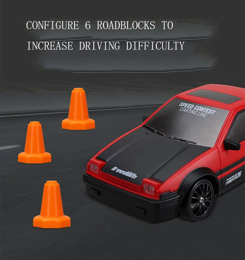 2.4G Drift Rc Car 4WD RC Drift Car Toy Remote Control GTR Model AE86 Vehicle Car RC Racing Car Toy for Children Christmas Gifts