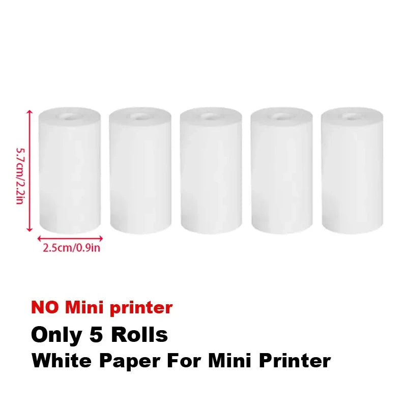 Mini Portable Printer Thermal Printing Sticker Wireless Inkless Mini Pocket Printer Self-Adhesive Label Printer Photo Printer