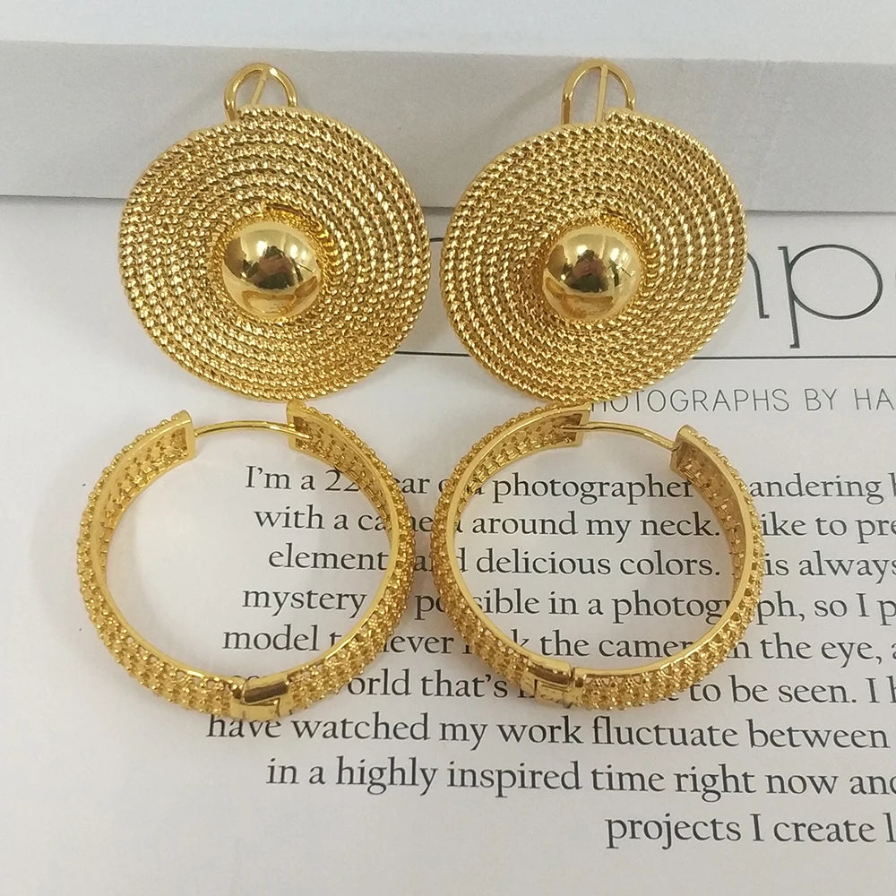 Big Hoop Earrings for Women Thick Metal Gold Color Twisted New Design Loop Earrings 2022 Stud Trend Charm Large Earring