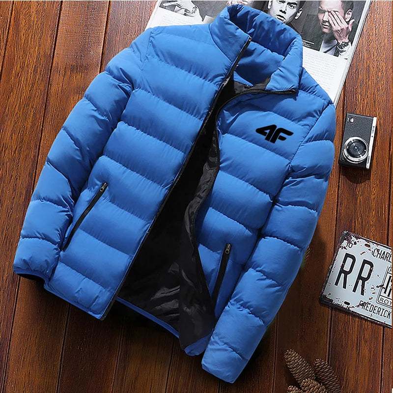 2022 Men'S Casual Jacket Men'S Waterproof Windbreaker Jacket Winter Warm Autumn Zip-Up Men'S Coat Solid Color Large Size