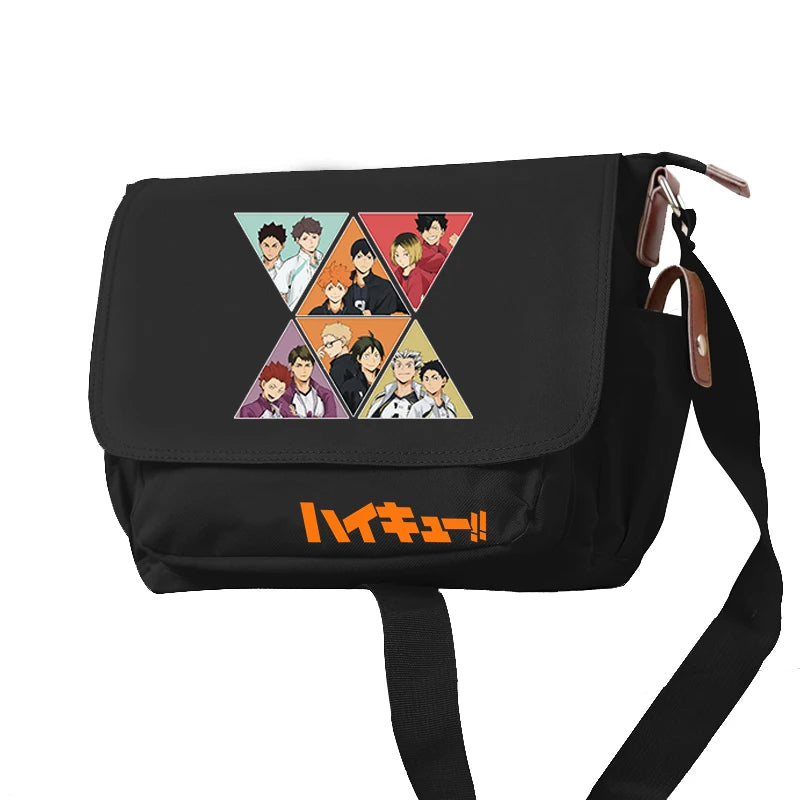 Hot Anime Haikyuu!! Crossbody Bags Cartoon Shoyo Hinata Bookbag Oxford School Bagpack Students Messenger Bag Women Handbag