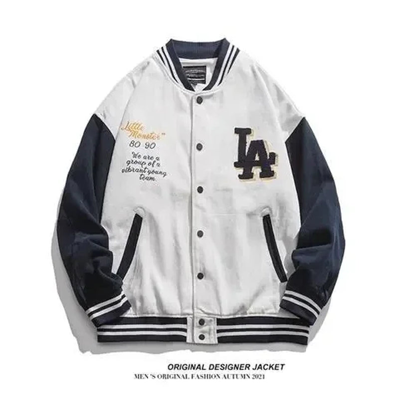 2021 Men'S Jacket Y2K Fall and Winter New Fashion Trendy Brand Baseball Uniform Men'S and Women'S Tops Hot Sale Free Delivery