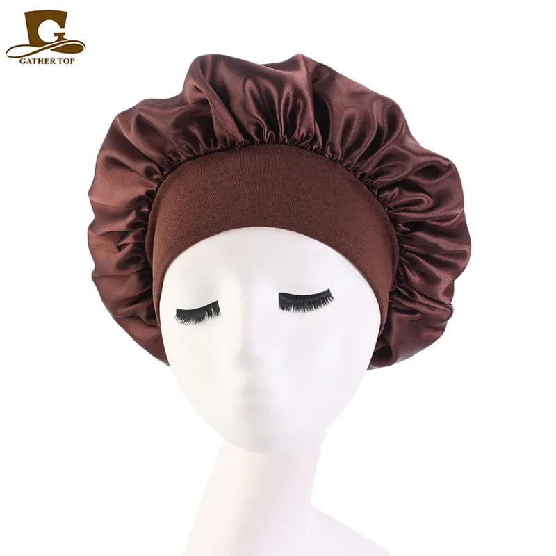 Soft Shower Caps Soft Silk Night Caps Hair Care Bonnet Nightcap for Women Beauty Salon Hair Care Hats Bathroom Products