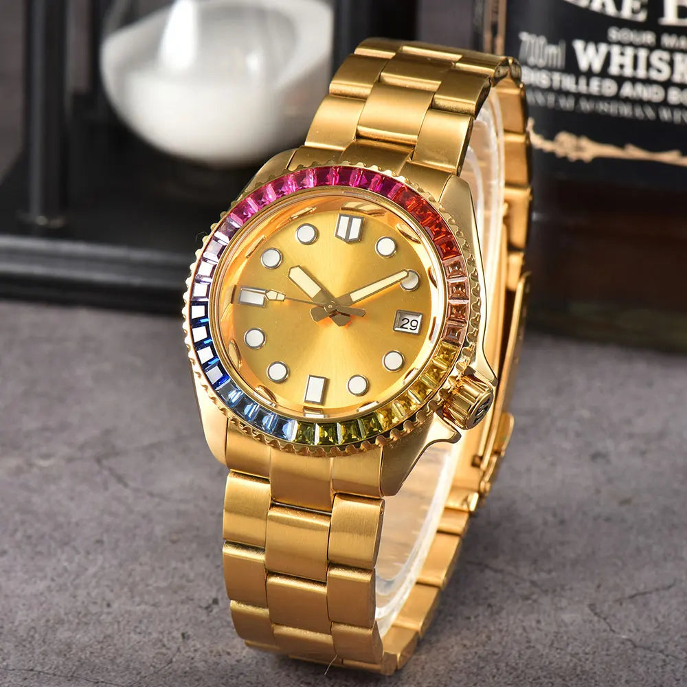 NH36 Watch SKX007  Men Watch New Men Luxury Automatic Mechanical NH35 Watch Movement Stainless Steel Waterproof Watch