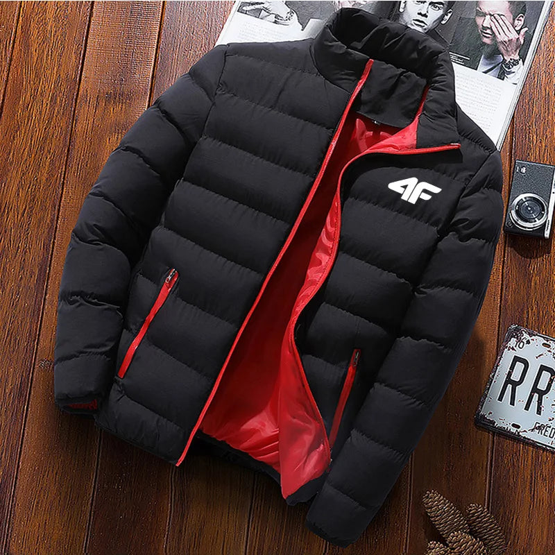 2022 Men'S Casual Jacket Men'S Waterproof Windbreaker Jacket Winter Warm Autumn Zip-Up Men'S Coat Solid Color Large Size