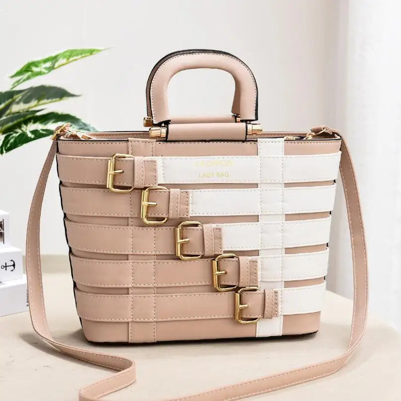 2024 Luxury Handbags Women Bags Designer Large Solid Belt Buckle Crossbody Shoulder Bags Women Messenger Bags Ladies Handbag