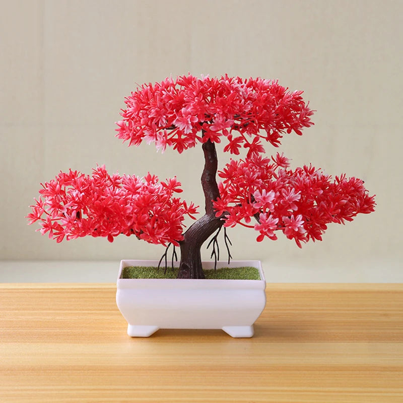 Simulated Plant Tree Bonsai Artificial Plastic Plants Flowers Potted Indoor Hotel Table Decoration Garden Arrangement Ornaments