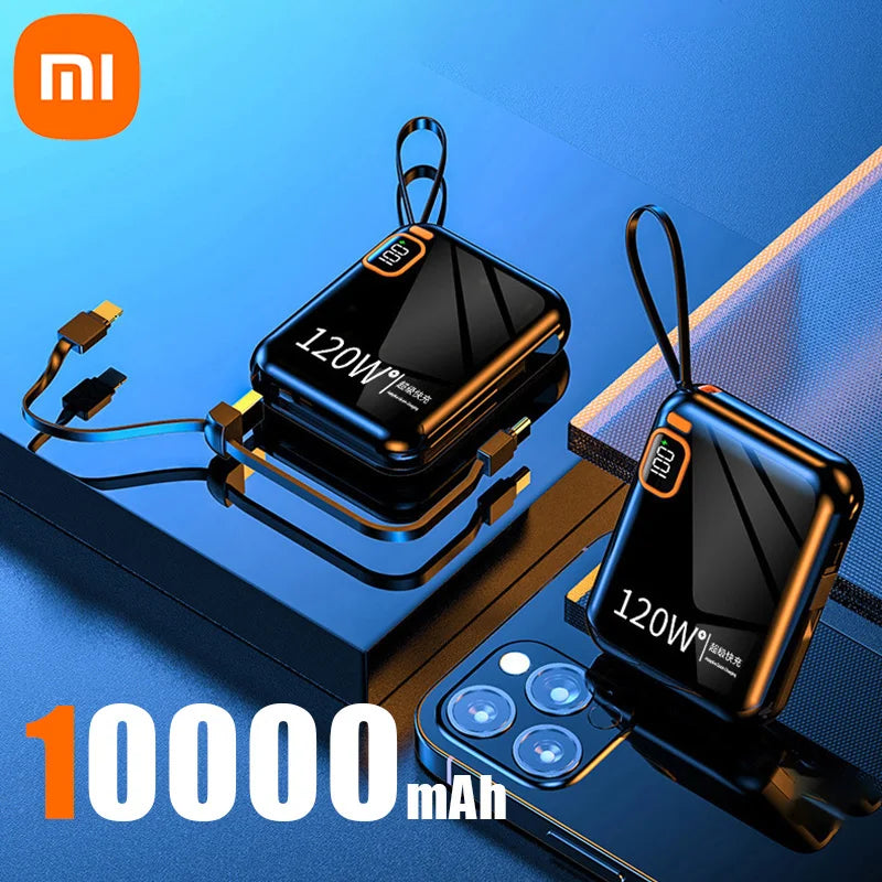 Xiaomi 120W 50000Mah Portable Power Bank High Capacity Cable Two-Way Fast Charging Mini Powerbank for Iphone Samsung ﻿New