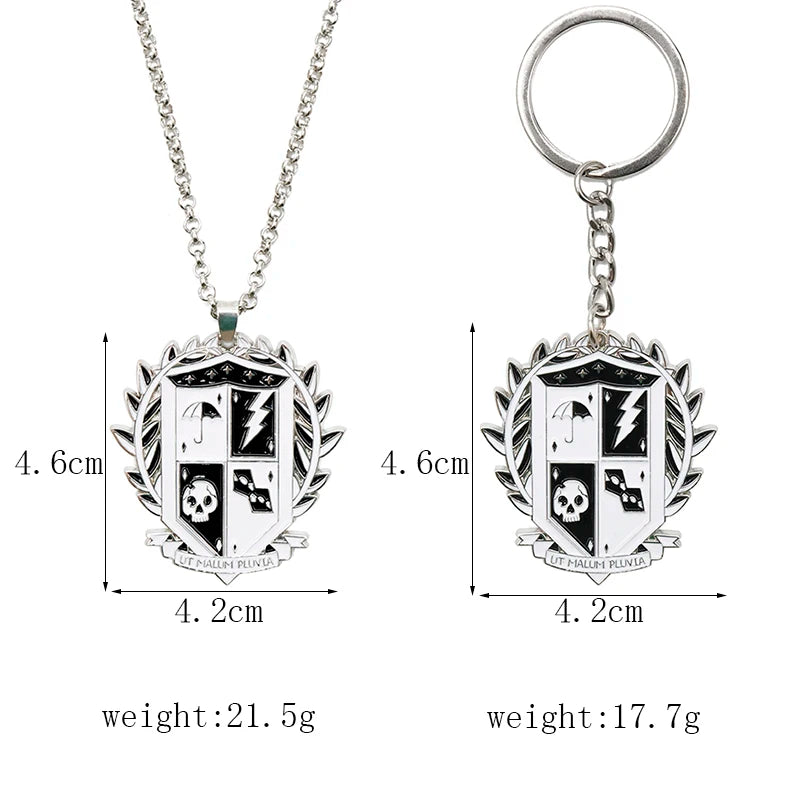 Fantasy American Drama Umbrella Academy Necklace the Umbrella Academy Badge Pendant Necklace Bead Chain Women Men Jewelry Gift