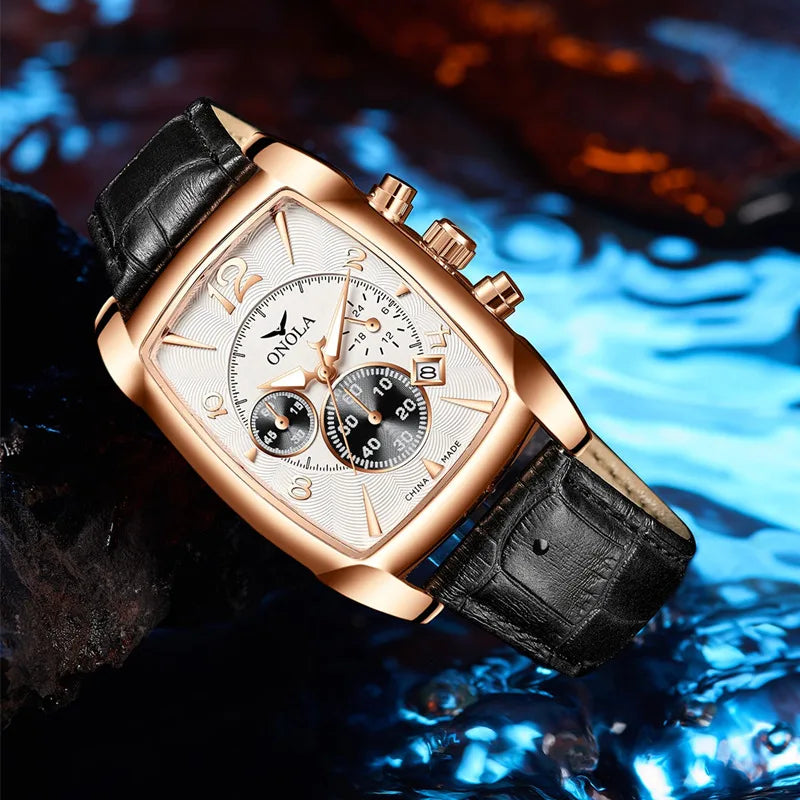 Men Watch  2021 New Fashion Casual Stainless Steel Quartz Watches Men Luxury Top Brand Leather Watch for Men