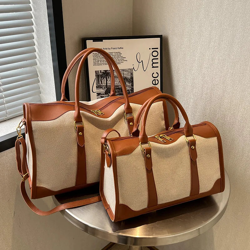 2024 Women Fashion Travel Bag Storage Tote Handbags Casual Single Shoulder Crossbody Bag Portable Large Capacity Commuter Bag