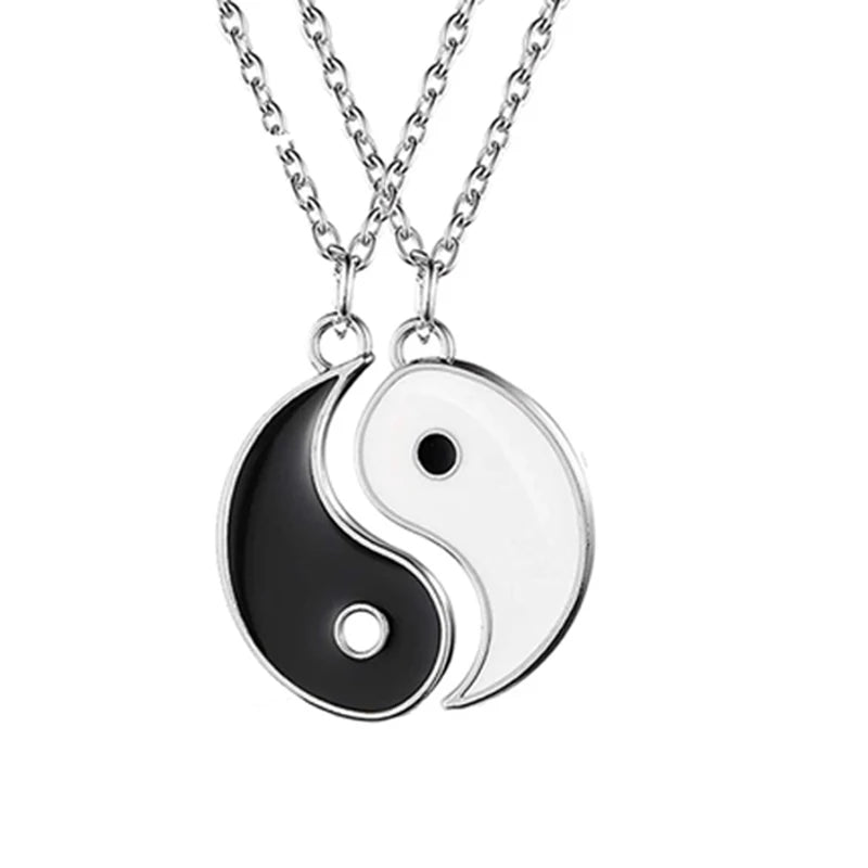 Yin Yang Pendant Necklace for Girlfriend Couples Matching Best Friend Friendship Jewelry Gift Bff Things Aesthetic Collar Boys 2