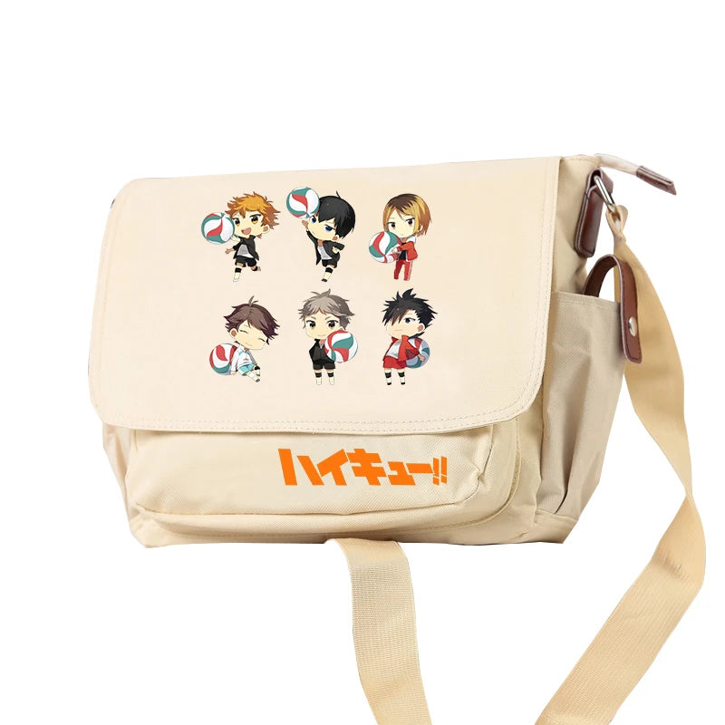 Hot Anime Haikyuu!! Crossbody Bags Cartoon Shoyo Hinata Bookbag Oxford School Bagpack Students Messenger Bag Women Handbag