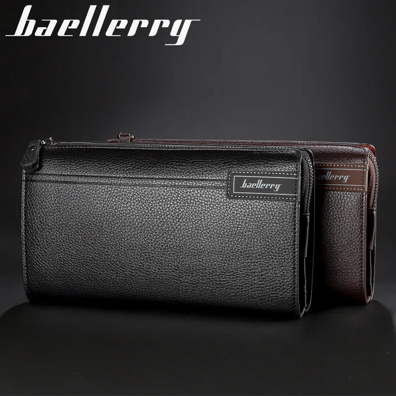 Famous Brand Men Wallet Luxury Long Clutch Handy Bag Moneder Male Leather Purse Men'S Clutch Bags Carteira Masculina