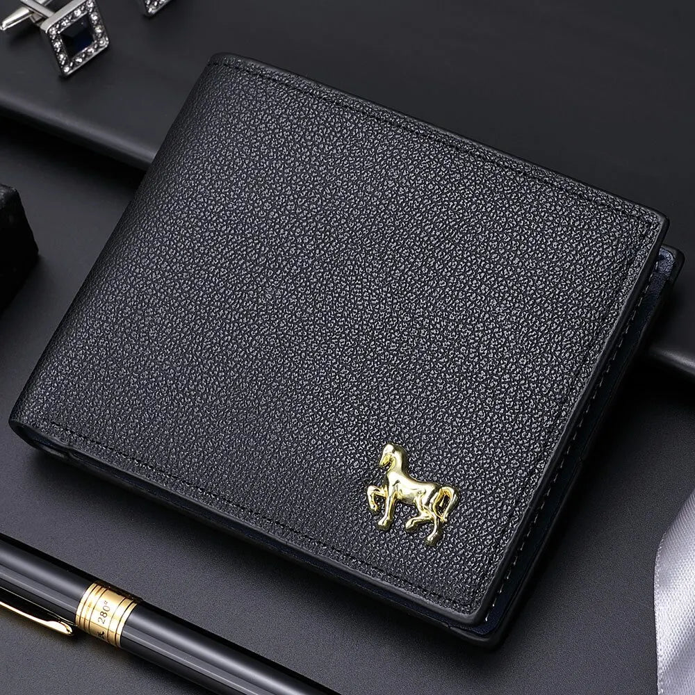 New Men'S Horizontal Wallet Multi-Functional Business Zipper Coin for Men Wallet with Credit Card Holder