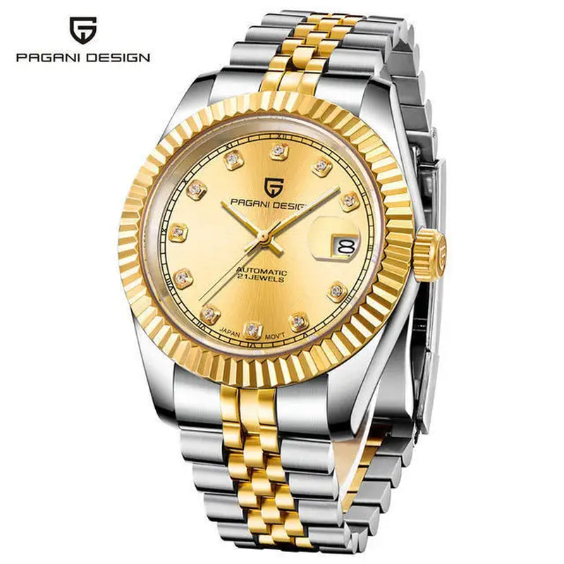 Men Mechanical Watch Luxury Automatic Watch Sport Stainless Steel 100M Waterproof Watch for Men