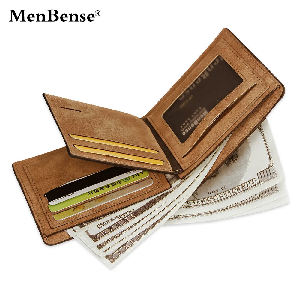 Brand Men Wallets High Quality Slim Short Male Wallet Patchwork Style Pu Leather Card Holder Purse Coin Money Bag