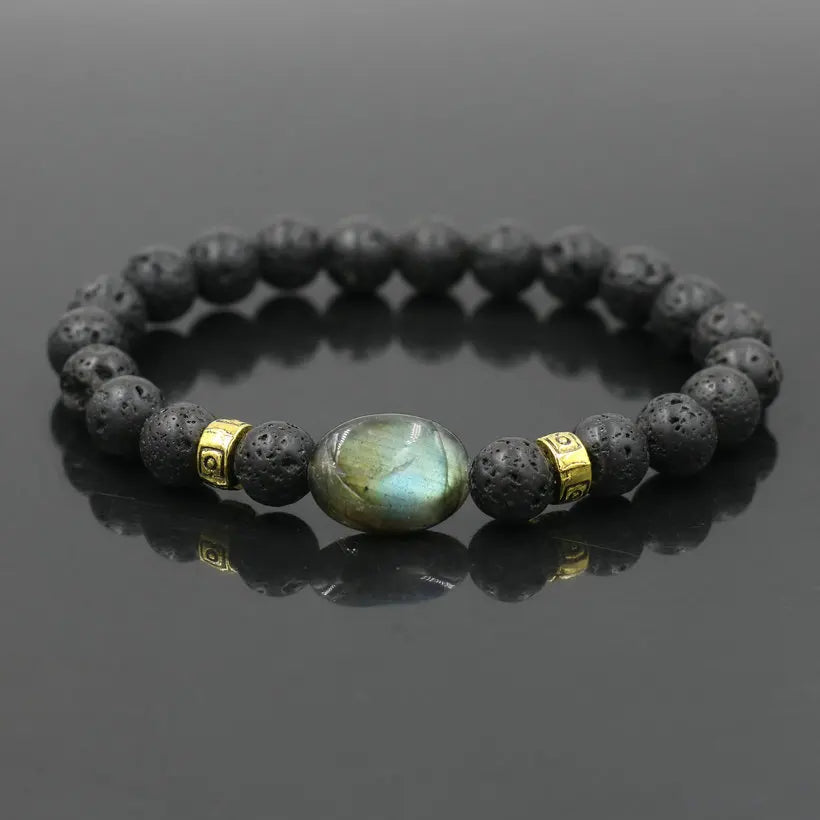 Top Quality Men'S Bracelet Hematite Stone Labradorite Moonstone Beads Bracelet for Women Buddha Bracelet Jewelry Gift Tobilleras