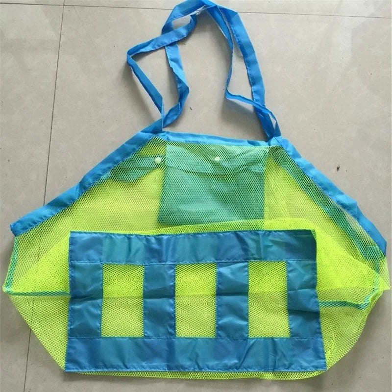 1Pcs Beach Bag Mesh Sand Indoor Outdoor Durable Portable Hand Bag Swimming Sport Toys Storage Collecting for Children Kids Bag