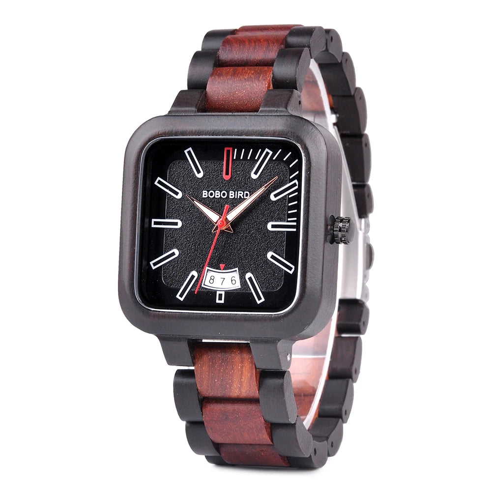 Relogio Masculino  Wood Men Watch Zabra Wooden Timepieces Quartz Watches for Men Watch Custom Gift Drop Shipping