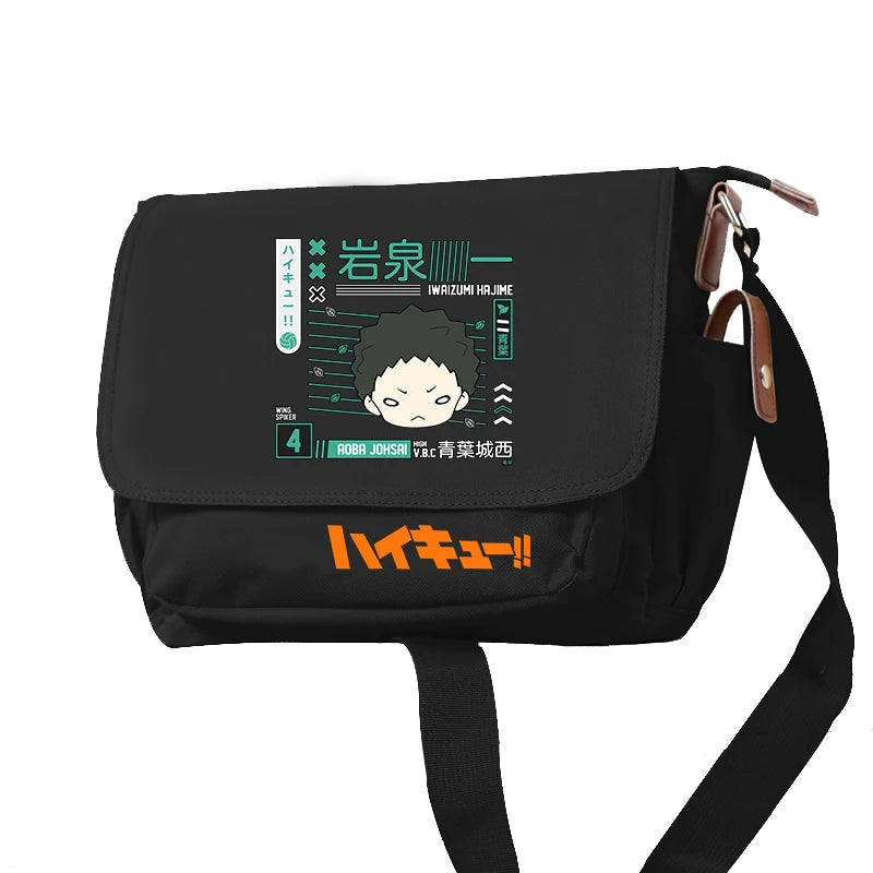 Hot Anime Haikyuu!! Crossbody Bags Cartoon Shoyo Hinata Bookbag Oxford School Bagpack Students Messenger Bag Women Handbag