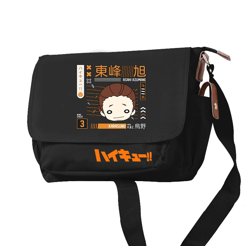 Hot Anime Haikyuu!! Crossbody Bags Cartoon Shoyo Hinata Bookbag Oxford School Bagpack Students Messenger Bag Women Handbag