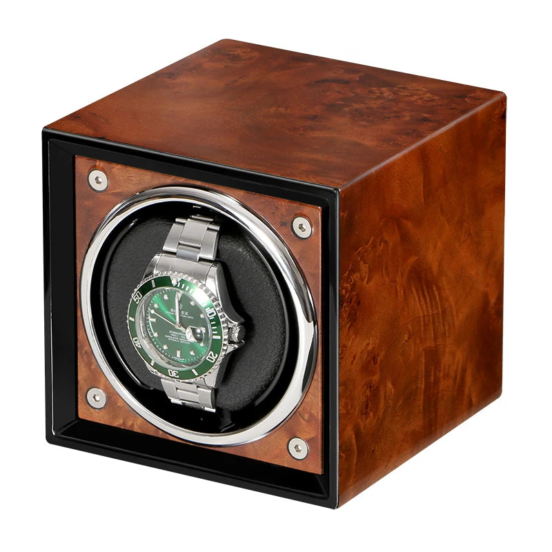 Watch Winder Box Accessories Display Mechanical Single Rotating Watch Uhrenbeweger for Men Automatic Watch