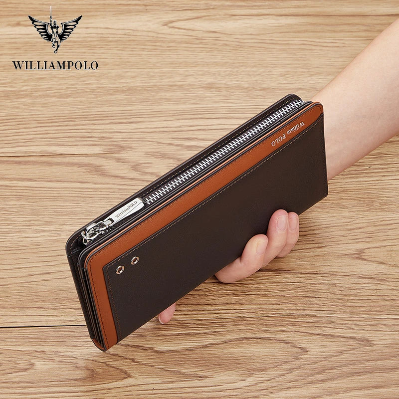 Wallet for Men Coin Leather Luxury Brand Men Wallets Long Zipper Clutch Business Designer Card Holder Wallet