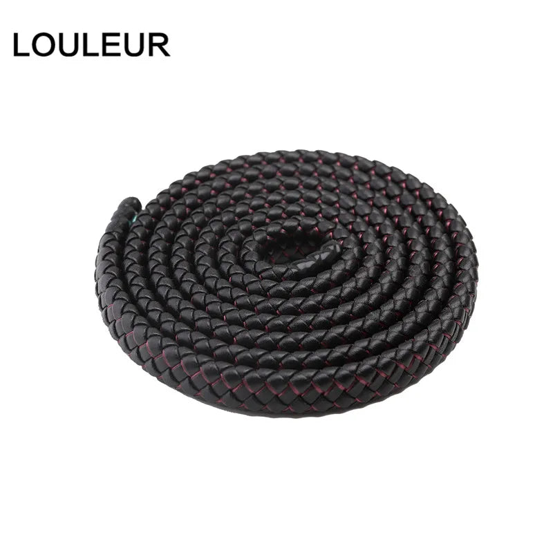 1M 12X6Mm Braided Leather Rope Punk Braided Leather Cord Flat Braided Cord Rope Accessories Jewelry Findings Handmade Gift