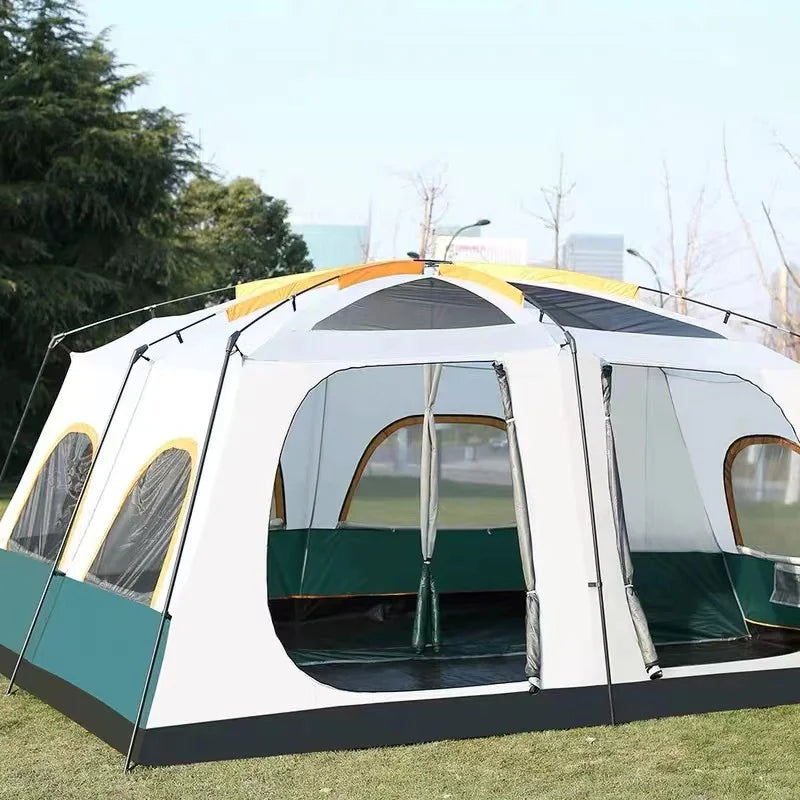 Outdoor Big Tents 460*360*210 Cm Large Party Camping Tented Camps Family Cabin Tent for 8-12 Persons Tall Shelter