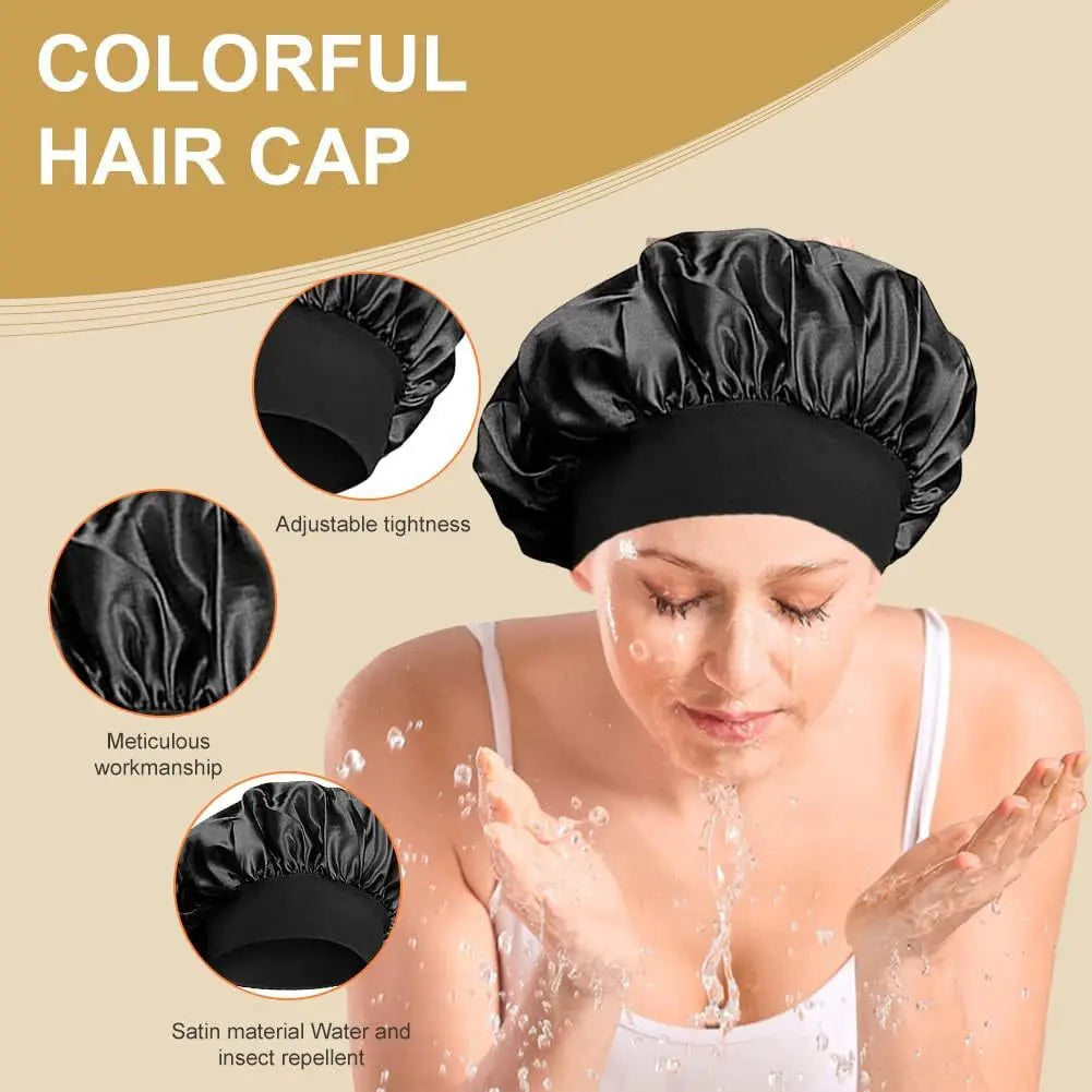 Soft Shower Caps Soft Silk Night Caps Hair Care Bonnet Nightcap for Women Beauty Salon Hair Care Hats Bathroom Products