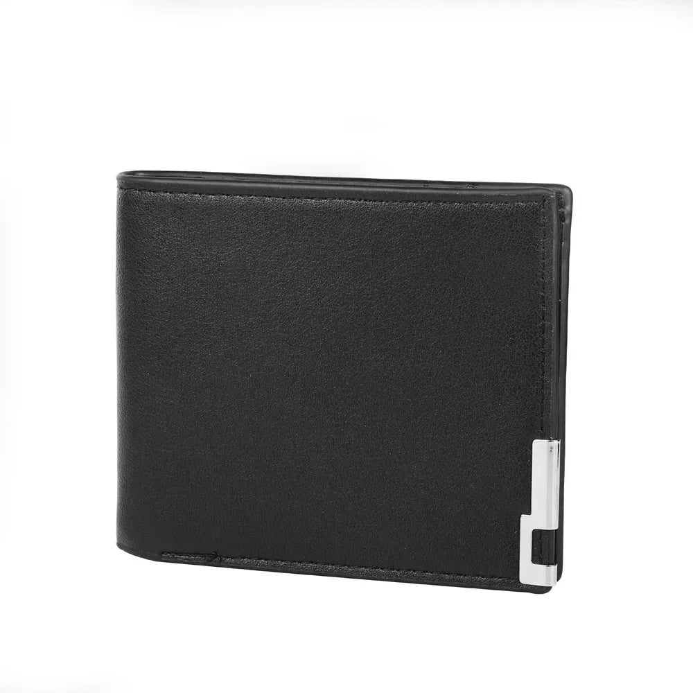 New Men'S Short Wallet Multifunction Fashion Iron Credit Card Holders Pu Money Bag Vintage Men Leather Wallet Slim Male Purses