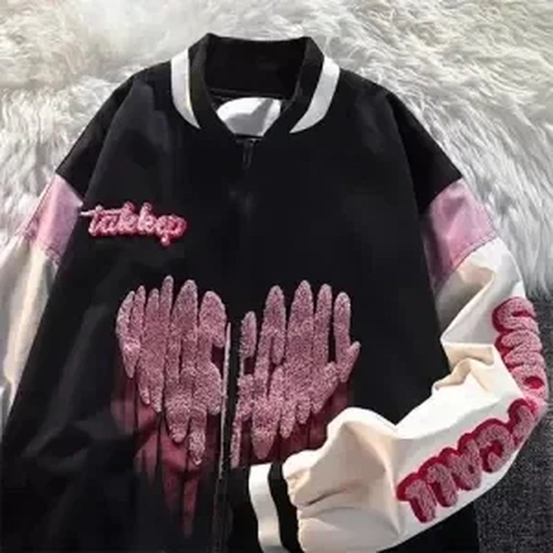 2021 Men'S Jacket Y2K Fall and Winter New Fashion Trendy Brand Baseball Uniform Men'S and Women'S Tops Hot Sale Free Delivery