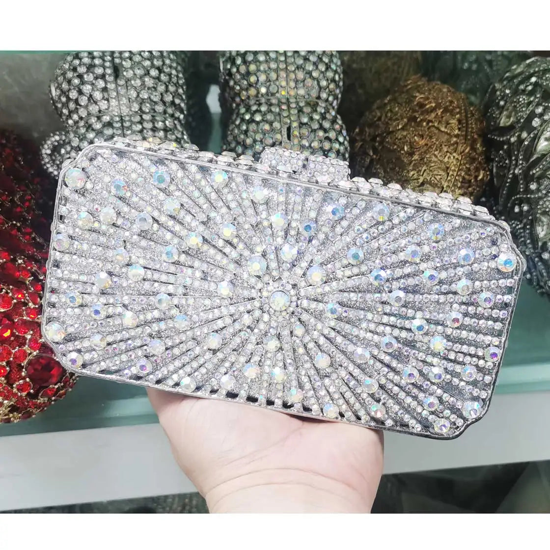 Box Bling Bags Party Purse Bags Women Luxury Crystal Evening Bags Female Pochette Ladies Wedding Clutch Bags SC129