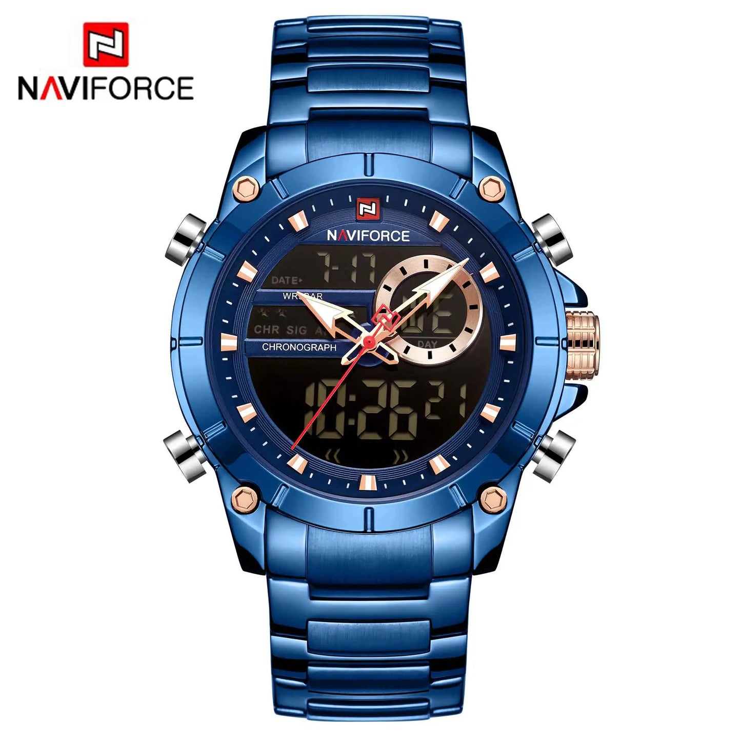 Luxury Original Sports Wrist Watch for Men Quartz Steel Waterproof Digital Fashion Watches Male Relogio Masculino 9163