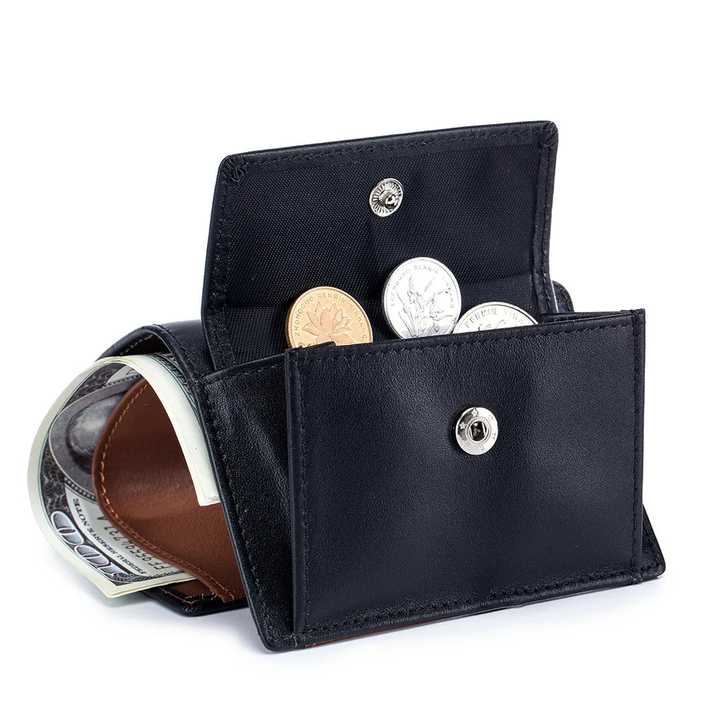 Men Wallet Genuine Leather Coin Purse Short Credit Card Holder