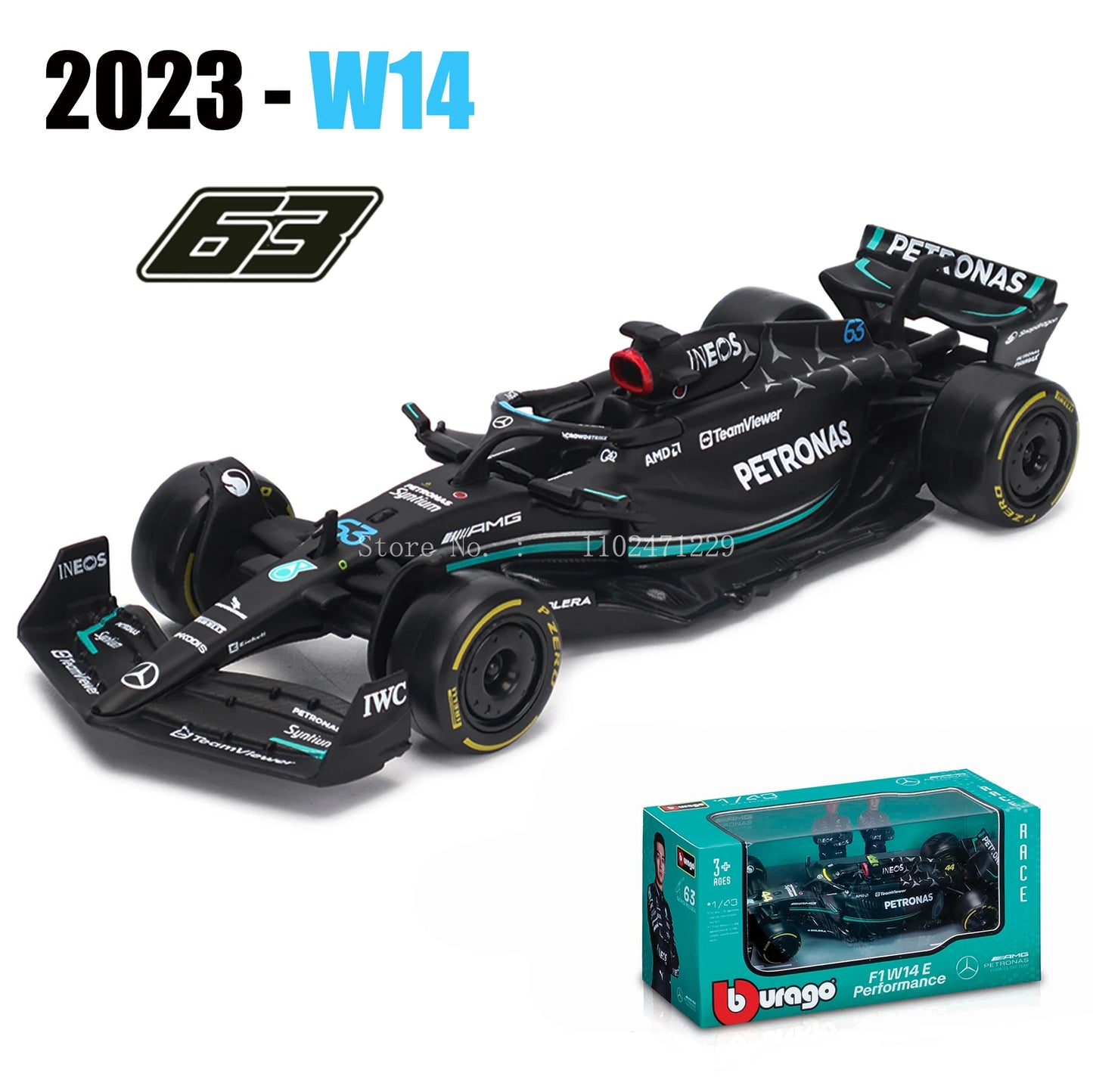 Bburago 1:43 NEW 2023 Mclaren F1 Team MCL60 4# Lando Norris 81# Oscar Piastri Formula One Alloy Super Toy Die Cast Car Model