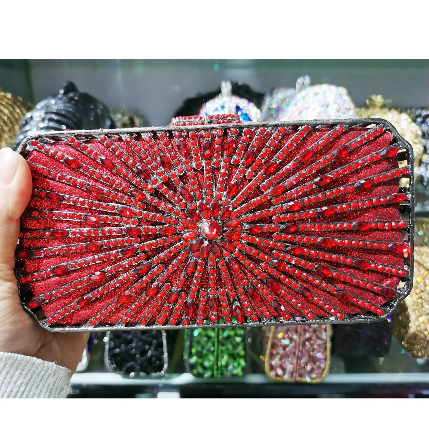 Box Bling Bags Party Purse Bags Women Luxury Crystal Evening Bags Female Pochette Ladies Wedding Clutch Bags SC129