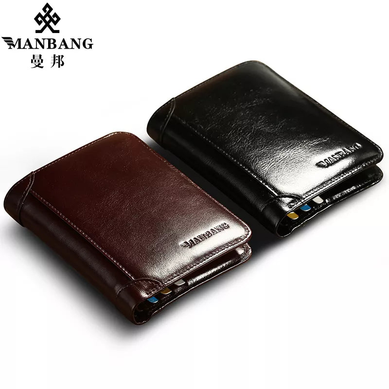 Classic Style Wallet Genuine Leather Men Wallets Short Male Purse Card Holder Wallet Men Fashion High Quality