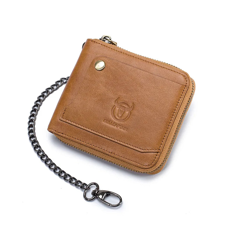 Cowhide Genuine Leather Men Wallet Coin Purse Small Mini Card Holder Vintage PORTFOLIO Portomonee Male Walet Pocket