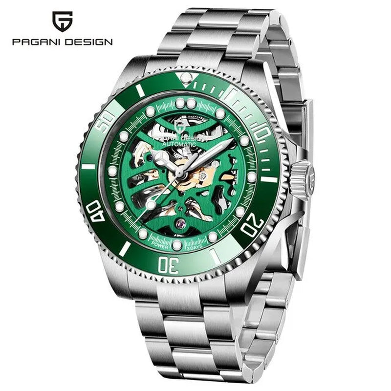 Stainless Steel Waterproof Mechanical Watch Top Brand Sapphire Glass Automatic Watch Luxury Business Men Watch