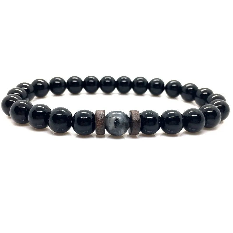 Lava Stone Men Bracelet Natural Moonstone Bead Tibetan Buddha Bracelet Chakra Diffuser Bracelets Men Jewelry Gifts Drop Shipping