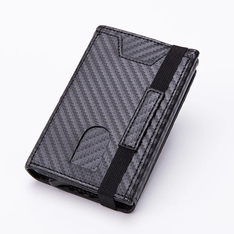 Rfid Men Wallets Classic Card Holder Walet Male Purse Money Wallet Zipper Big Brand Luxury Black Leather Men Wallet